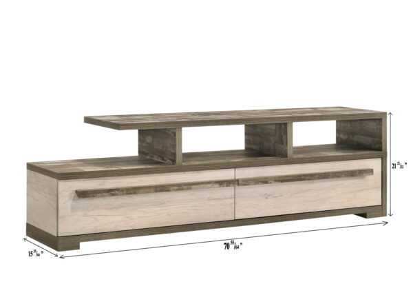 Patterson - TV Stand - Weathered White - Image 3