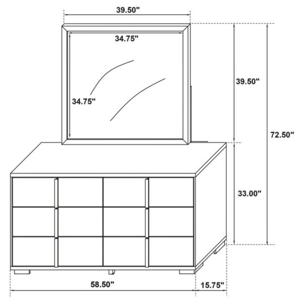 Marceline - 6-Drawer Dresser With Mirror - Image 26