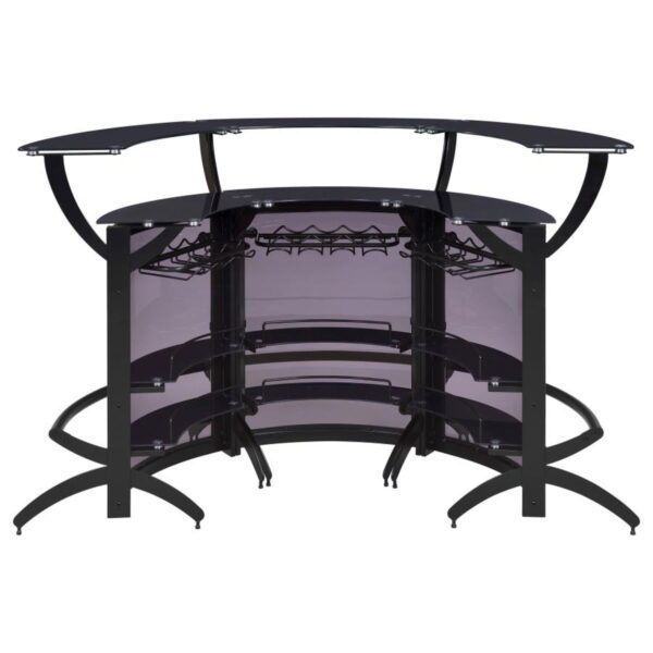 Dallas - 3-Piece Curved Freestanding Home Bar Cabinet - Image 22