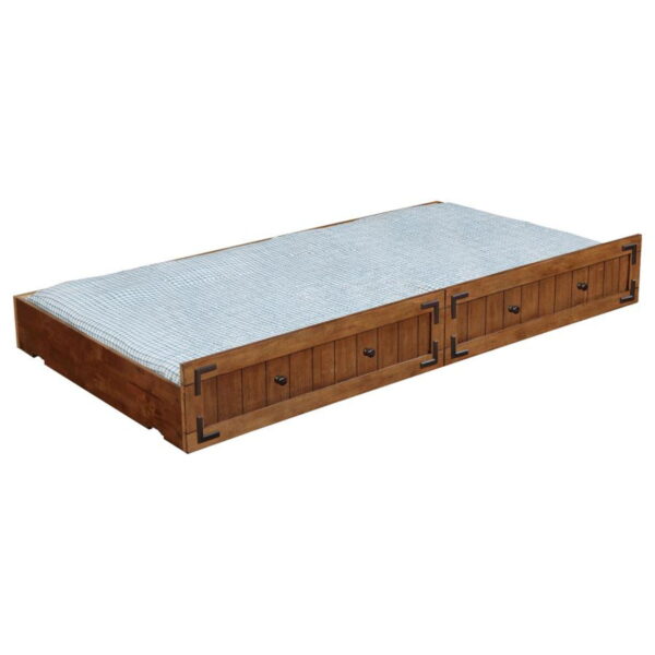 Oakdale - Wood Twin Daybed with Trundle - Rustic Honey - Image 4