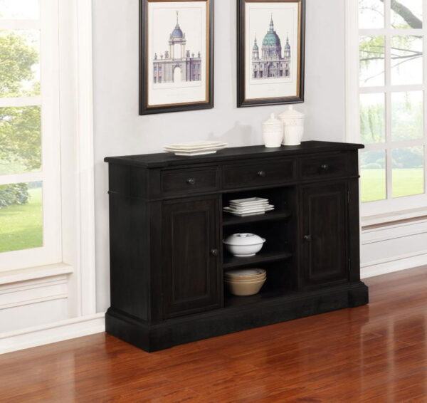 Phelps - 2 Door Sideboard Buffet Cabinet - Distressed Noir - Image 9