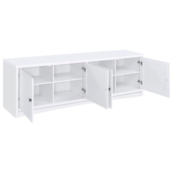 Laughlin - 4 Door Engineered Wood TV Stand - White - Image 13