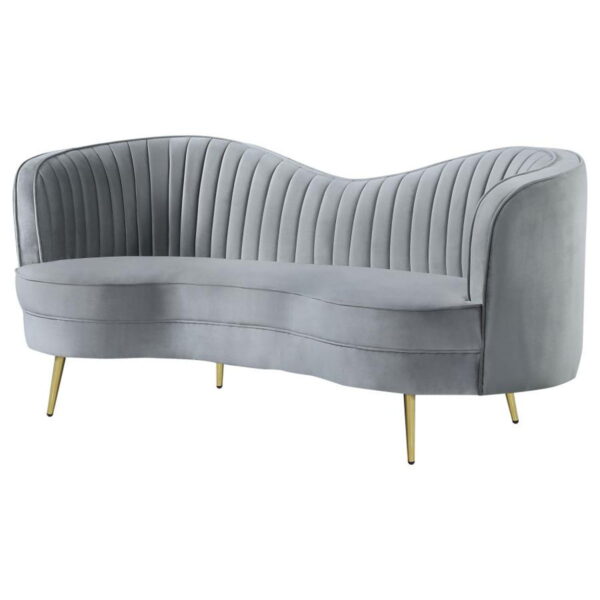 Sophia - Upholstered Channel Tufted Loveseat - Image 6