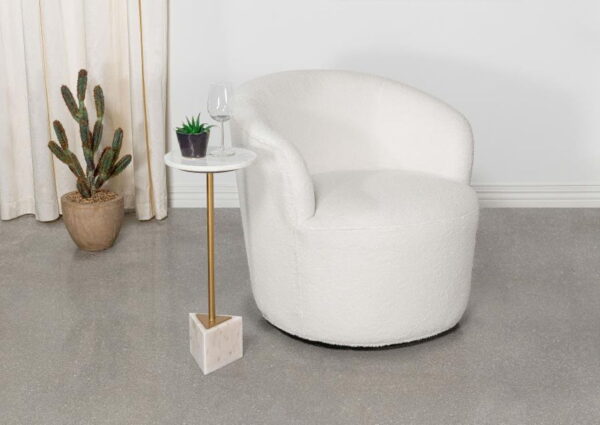Joyce - Upholstered Barrel Back Swivel Chair - Image 11