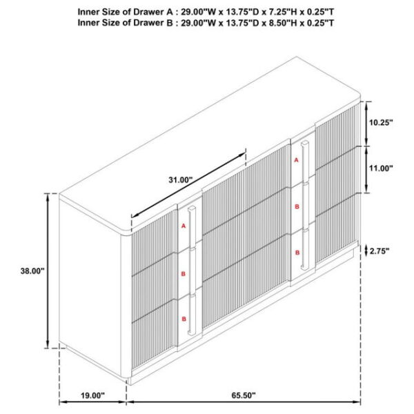 Terrace - 6-Drawer Dresser Cabinet - Ash Brown - Image 10