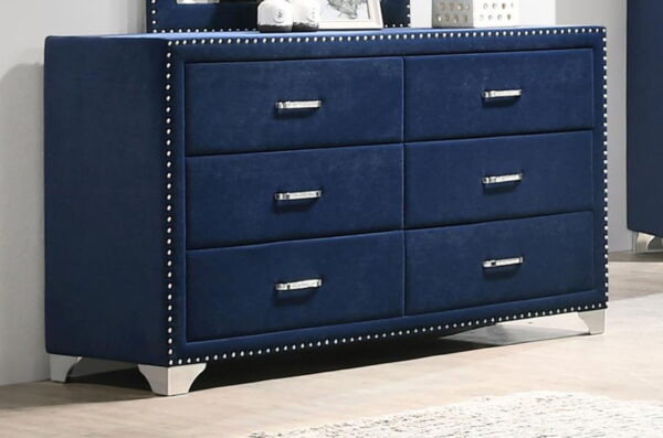 Melody - 6-Drawer Upholstered Dresser - Image 9