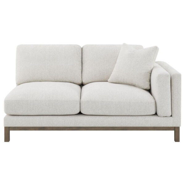 Geneva - Boucle Upholstered Sectional Chaise Sofa - Sand - Image 20