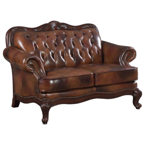 Victoria - Leather Upholstered Sofa Set - Image 17
