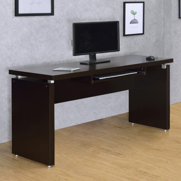Skylar - Computer Desk With Keyboard Drawer - Cappuccino - Image 2