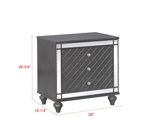 Refino - Bedroom Set - Gunmetal - Image 7