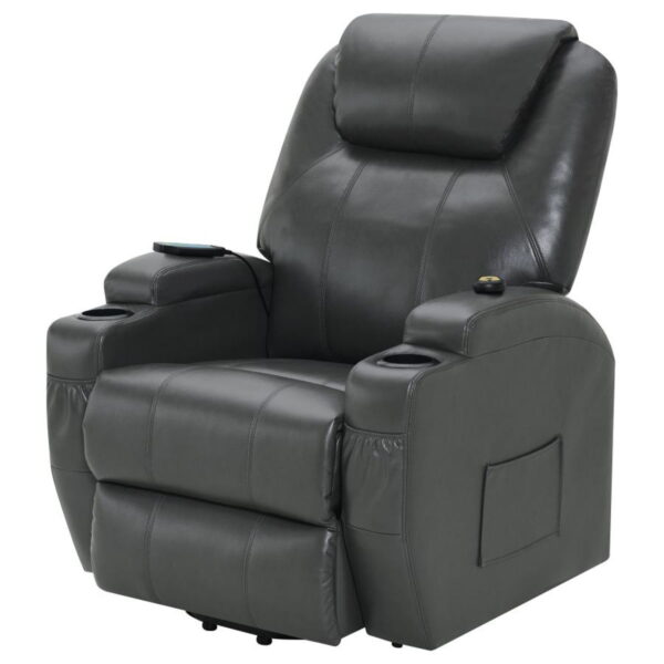 Sanger - Upholstered Power Lift Massage Recliner - Image 26