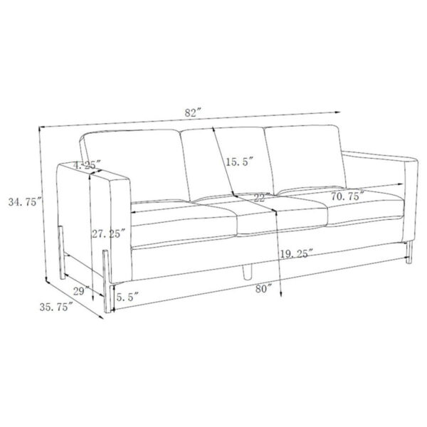 Tilly - Upholstered Track Arm Sofa Set - Image 19