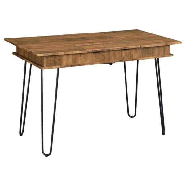 Sheeran - Writing Desk With Storage - Rustic Amber - Image 3