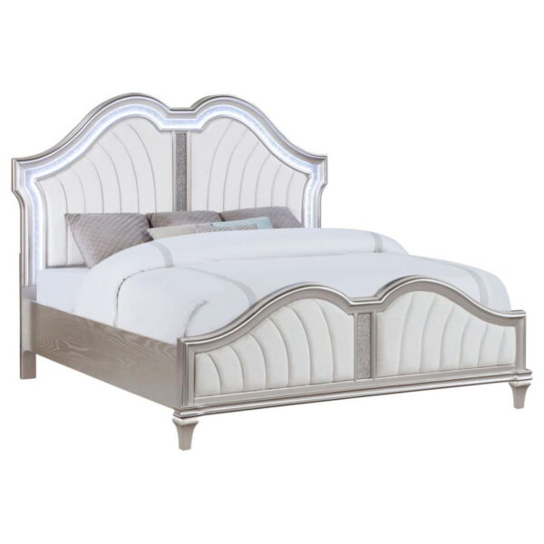 Evangeline - Wood LED Panel Bed - Image 17