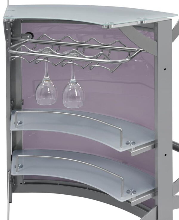 Dallas - 2-Shelf Curved Freestanding Home Bar Cabinet - Image 20