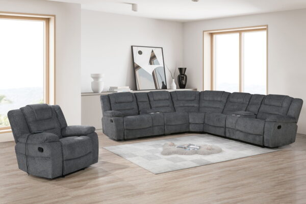 Redondo - Glider Recliner With Heat And Massage - Dark Gray - Image 2