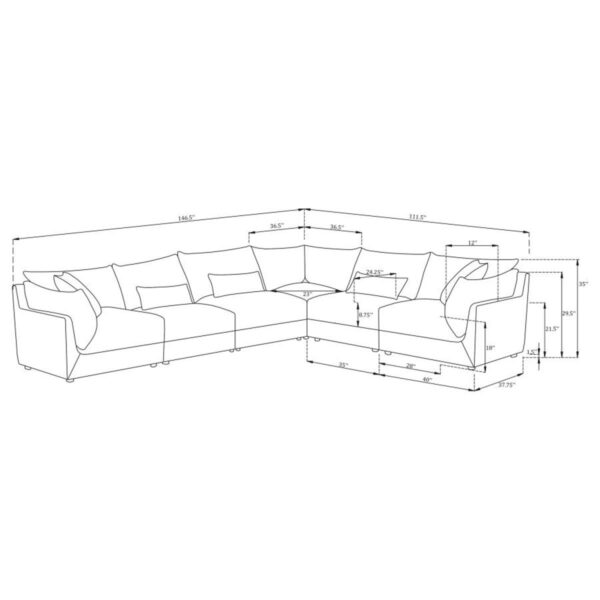 Sasha - Upholstered Modular Sectional - Image 36