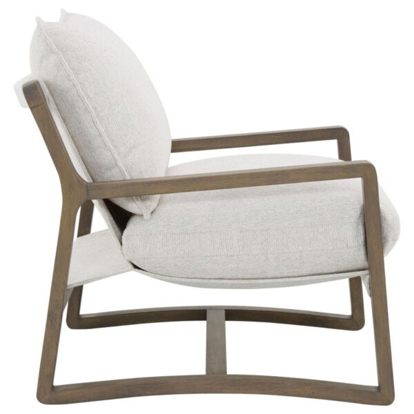 Geneva - Boucle Upholstered Wood Arm Accent Chair - Sand - Image 2