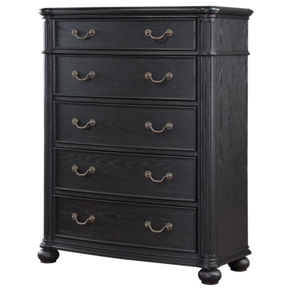 Celina - 5-Drawer Bedroom Chest - Black - Image 13