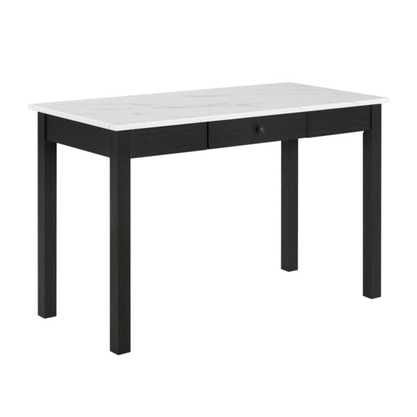 Rylee - Faux Marble Desk - Black / White - Image 5