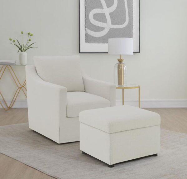Winter - Upholstered Sloped Arm Accent Swivel Chair - Image 11