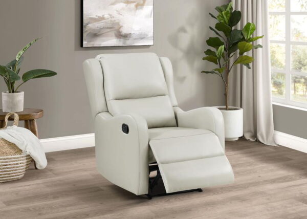 Kelsey - Upholstered English Arm Recliner Chair - Ivory - Image 5