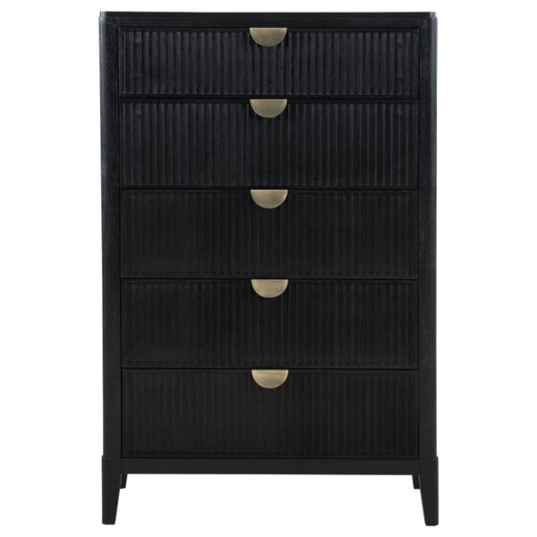 Brookmead - 5-Drawer Bedroom Chest - Black - Image 6