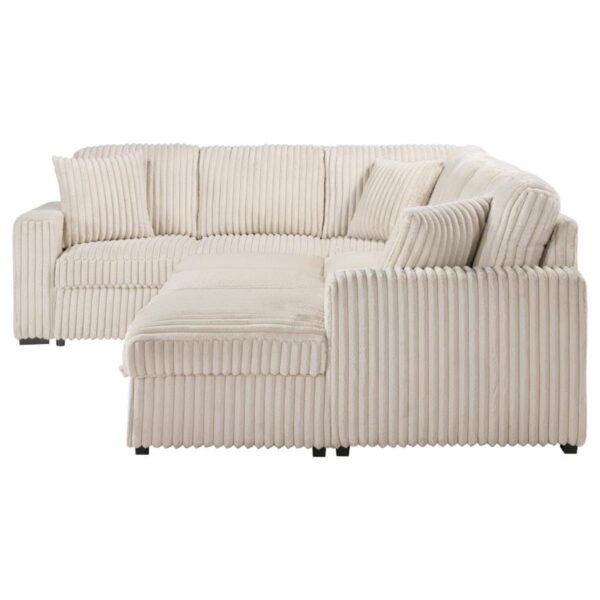 Devonshire - Sleeper Sectional Sofa Storage Chaise - Camel - Image 6