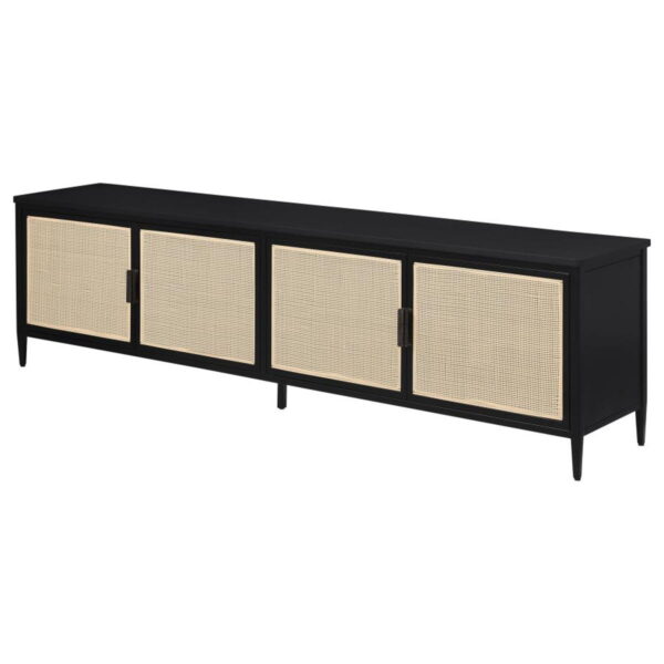 Amherst - 4-Door 78" Metal TV Stand Media Console - Black - Image 9