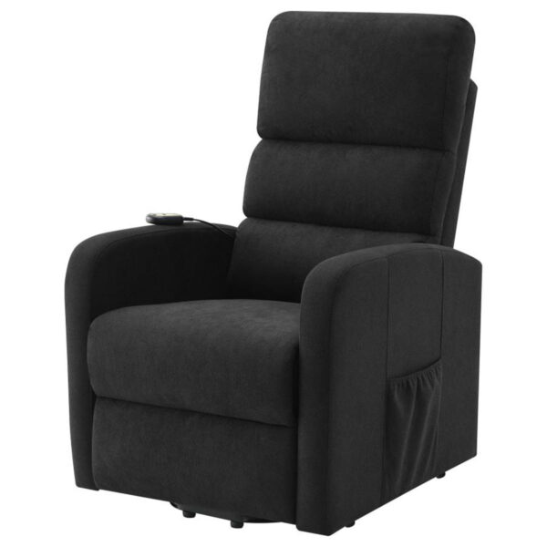 Amsdell - Upholstered Power Lift Recliner With Remote - Black - Image 14