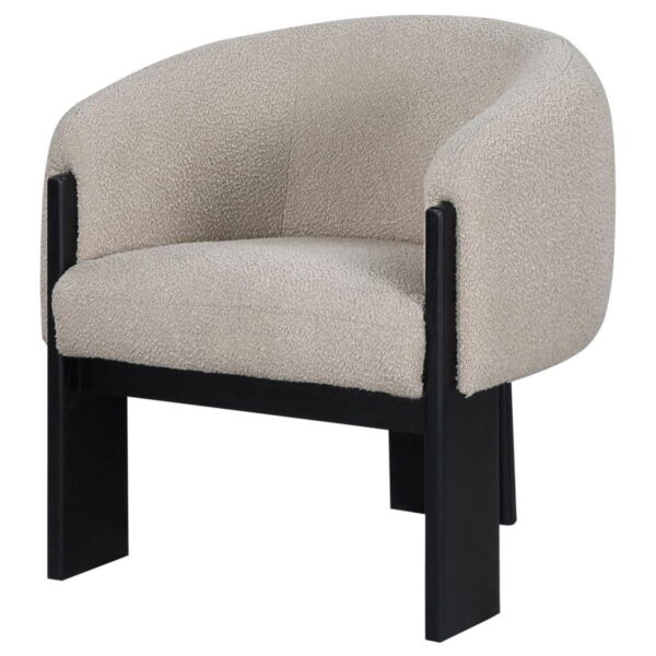 Valdez - Boucle Upholstered Barrel Back Accent Chair - Image 2