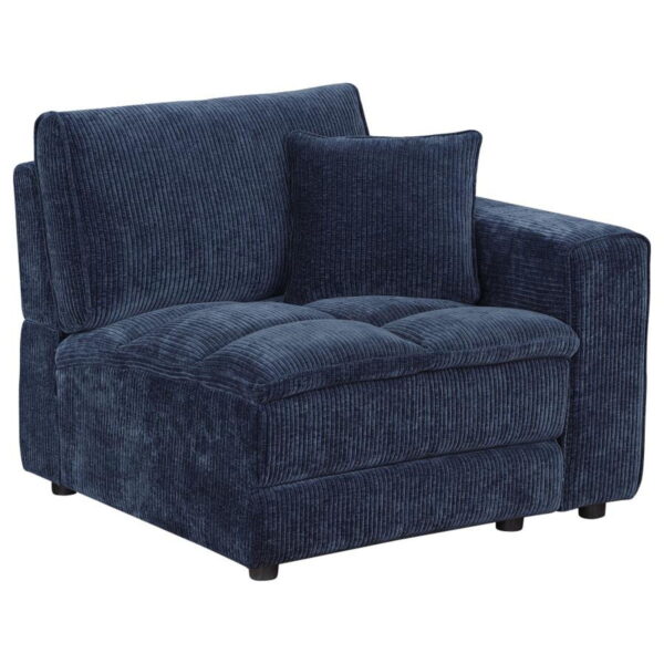 Atlantic - 5 Piece Upholstered Modular Sectional Sofa - Blue - Image 3