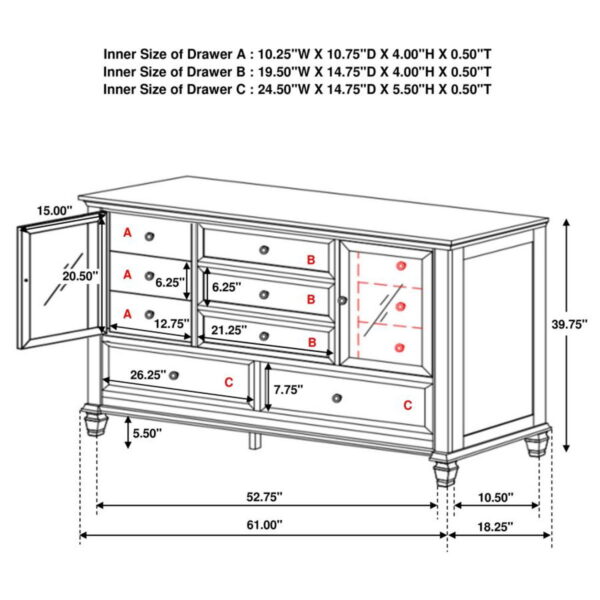 Sandy Beach - Storage Bed Bedroom Set - Image 3