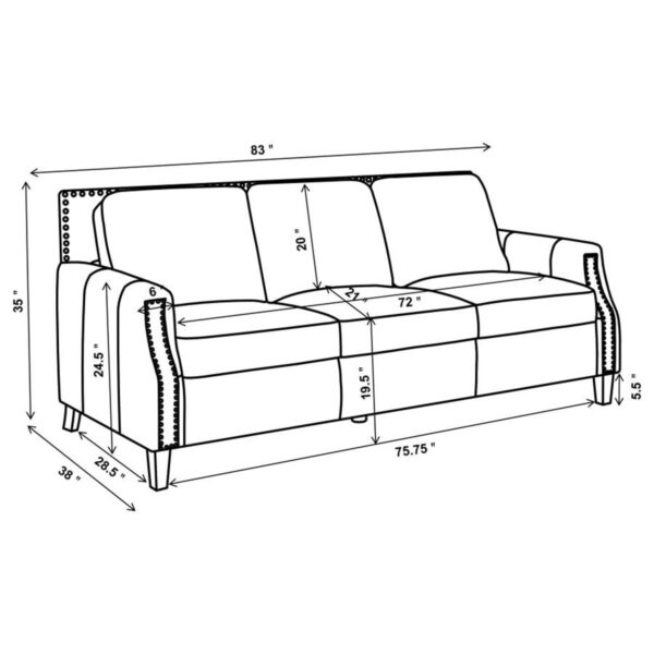 Leaton - Upholstered Recessed Arm Sofa Set - Image 22