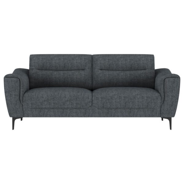 Nolan - Upholstered Sloped Track Arm Sofa - Charcoal - Image 6