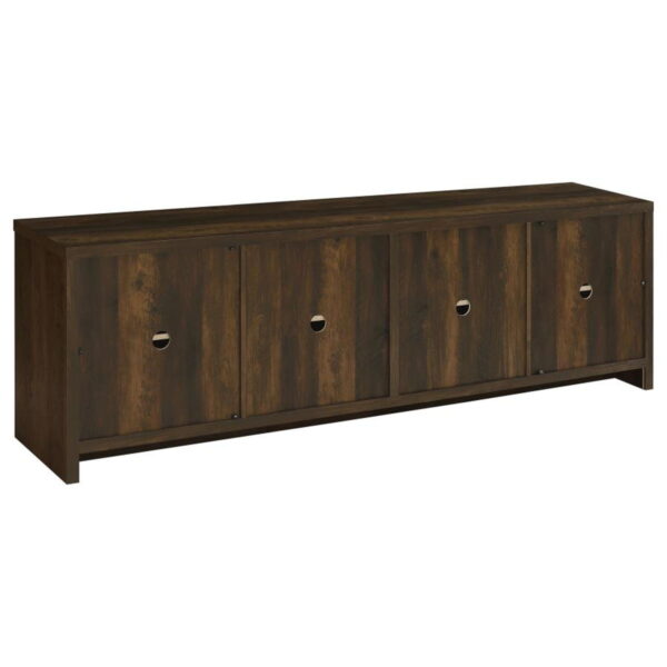 Laughlin - 4 Door Engineered Wood TV Stand - Dark Pine - Image 6