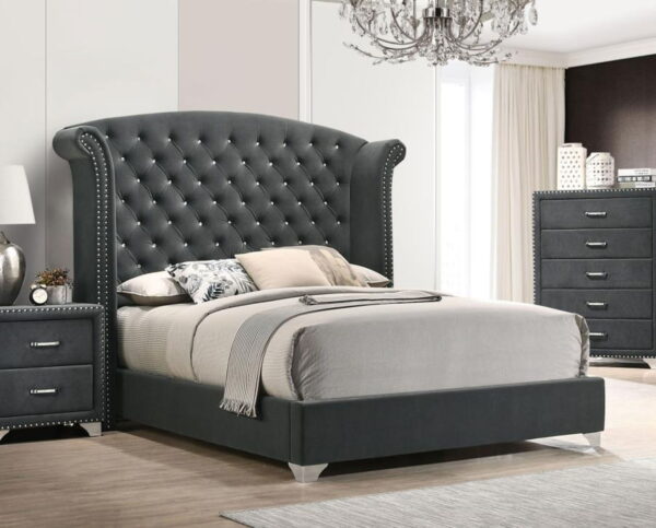 Melody - Upholstered Wingback Bed - Image 30