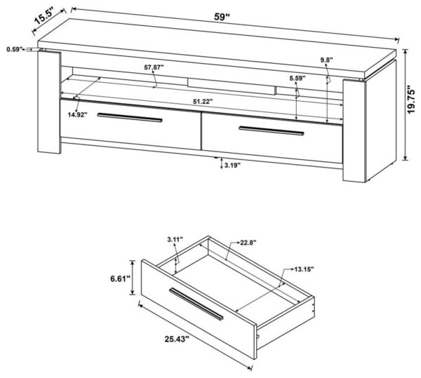 Elkton - 2-Drawer Engineered Wood 59" TV Stand - Image 19