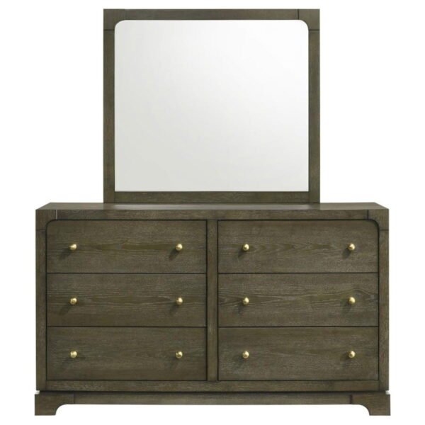 Gran Park - 6-Drawer Dresser And Mirror - Dark Cocoa - Image 9