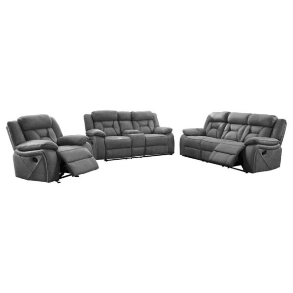 Higgins - Upholstered Motion Reclining Sofa Set - Image 3