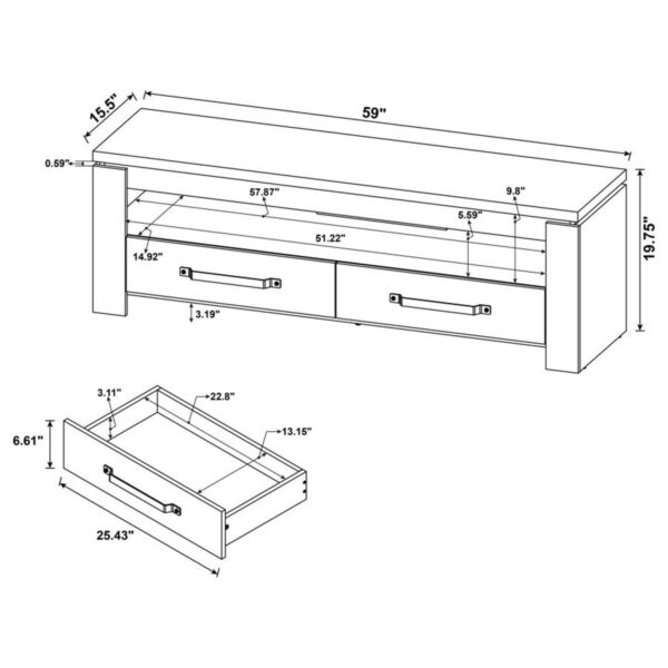 Elkton - 2-Drawer Engineered Wood 59" TV Stand - Image 14