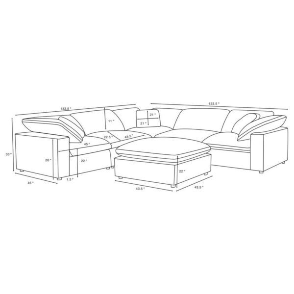 Raleigh - Boucle Upholstered Modular Sectional - Image 25