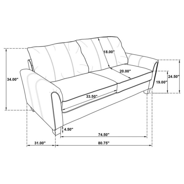 Davis - Upholstered Rolled Arm Sofa - Image 16