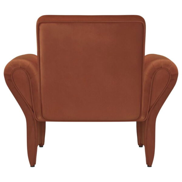 Liana - Upholstered Roll Arm Accent Armchair - Rust - Image 9