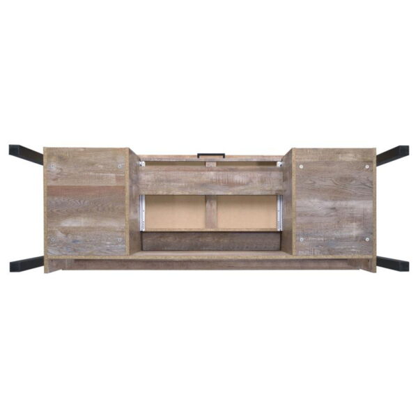 Samson - 4-Drawer Office Computer Desk - Weathered Oak - Image 4