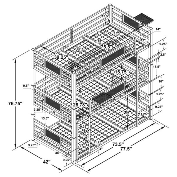 Rogen - Triple Bunk Bed - Image 9