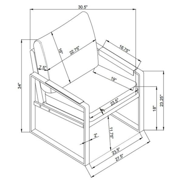 Rosalind - Upholstered Track Arm Accent Chair - Image 7