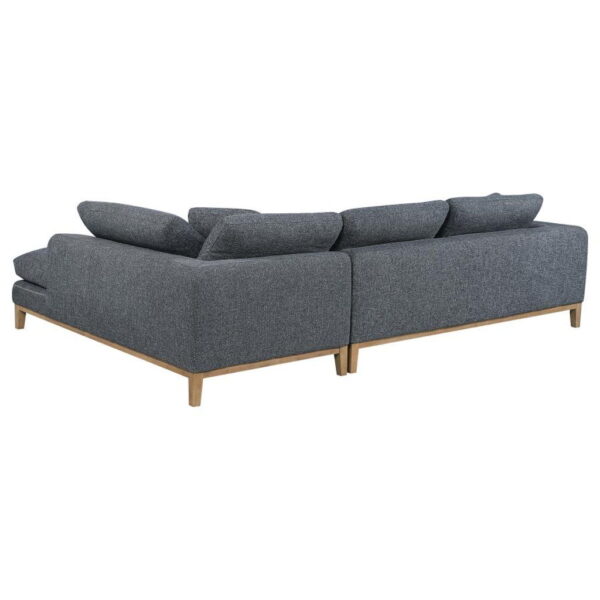 Persia - Upholstered Track Arm Sectional Sofa - Gray - Image 9