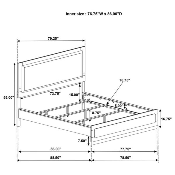 Caraway - Wood LED Panel Bed - Image 41