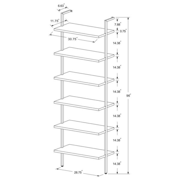 Owens - 3 Piece Wall Mounted Bookshelf Set - Walnut - Image 9